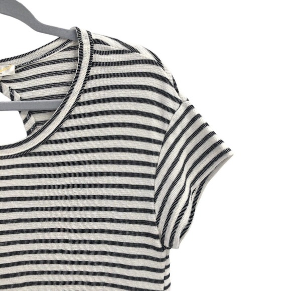 Andree by Unit for Anthropologie Womens Size Medium Striped Split Back Shirt - Picture 4 of 9